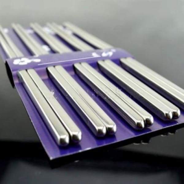 5 Paires de Baguettes en Métal Shiga