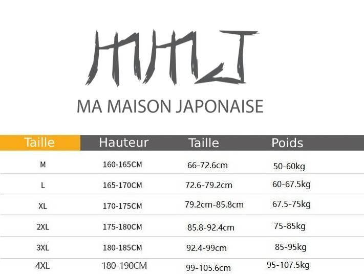 Veste de Chef Nozawa (6 tailles et 4 couleurs)