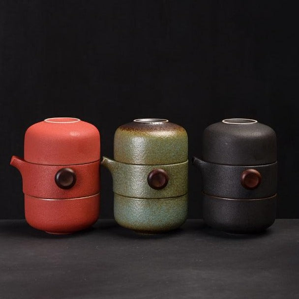 Théière avec 2 Tasses à Thé et Set de Voyage Hitomi (4 couleurs)