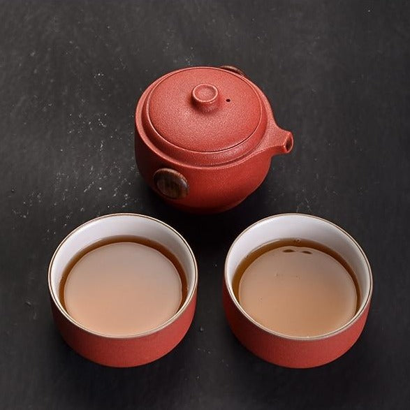 Théière avec 2 Tasses à Thé et Set de Voyage Hitomi (4 couleurs)