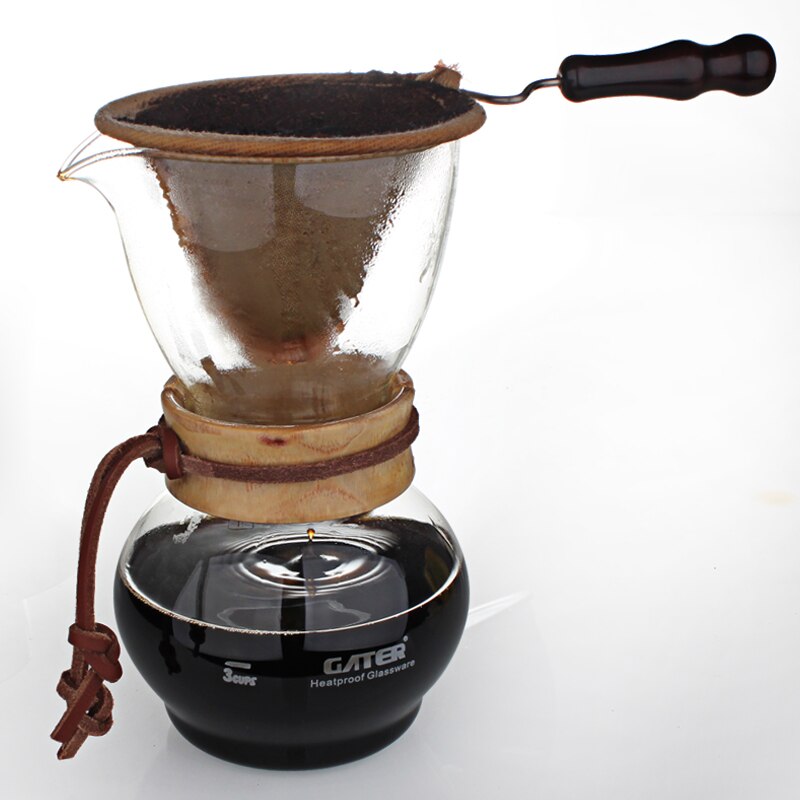 Cafetière Michico (avec filtre en flanelle, métallique ou les deux)
