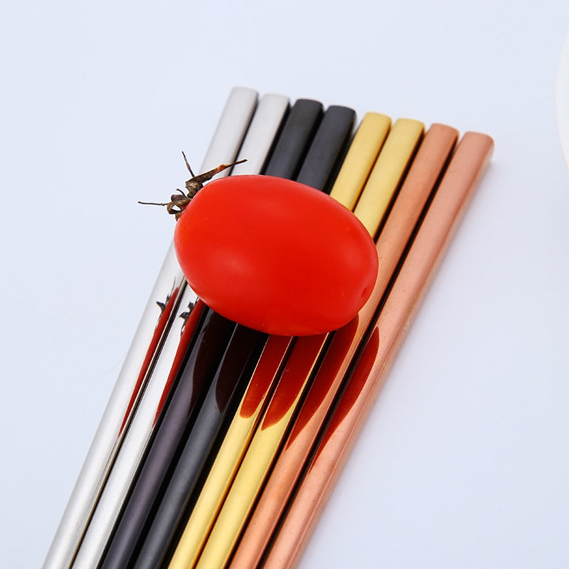 Baguettes en métal Rainbow (5 couleurs)