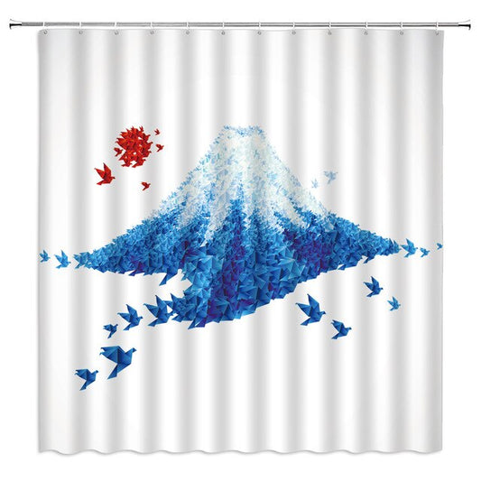 Rideau de Douche Bleu Fuji (4 tailles)