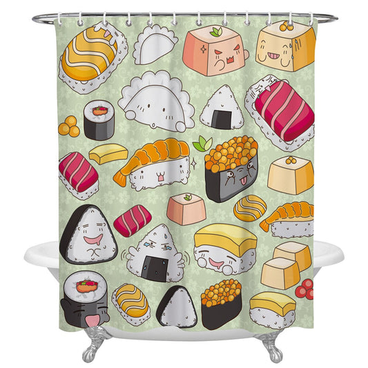Rideau de Douche Sushi Cartoon (13 tailles)