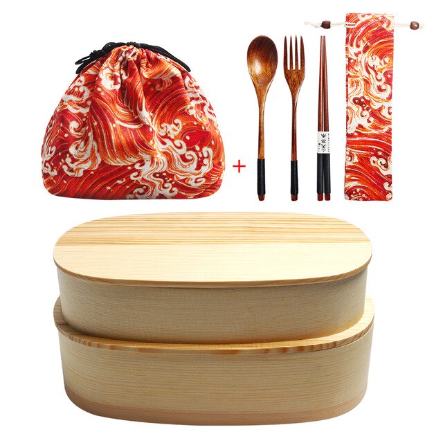 Lot de 2 Bentos et Couverts Ayakura (4 modèles et 2 couleurs)