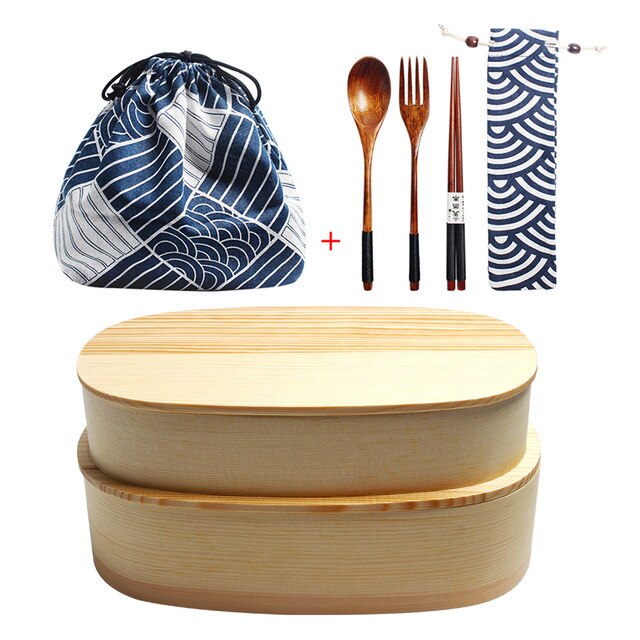 Lot de 2 Bentos et Couverts Ayakura (4 modèles et 2 couleurs)