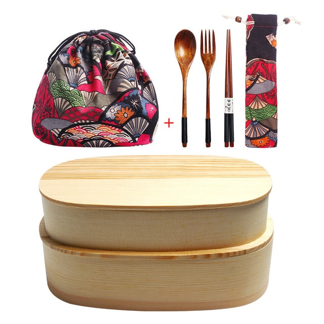 Lot de 2 Bentos et Couverts Ayakura (4 modèles et 2 couleurs)