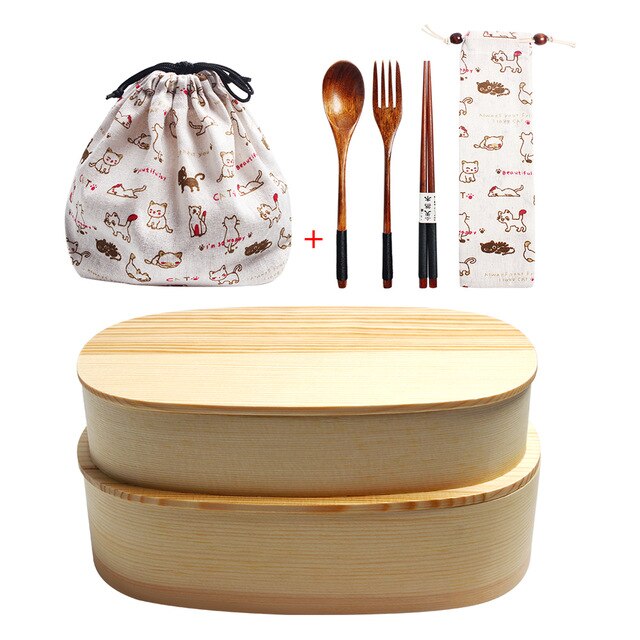 Lot de 2 Bentos et Couverts Ayakura (4 modèles et 2 couleurs)