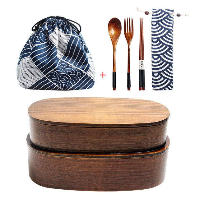 Lot de 2 Bentos et Couverts Ayakura (4 modèles et 2 couleurs)