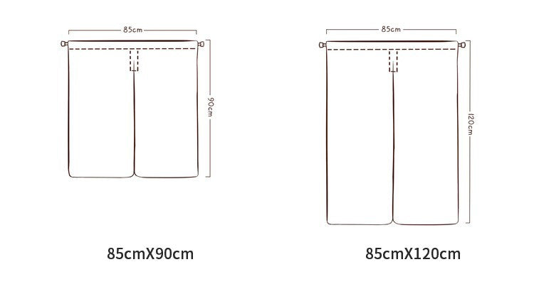Rideau Noren Kyoko (2 tailles ou personnalisées)