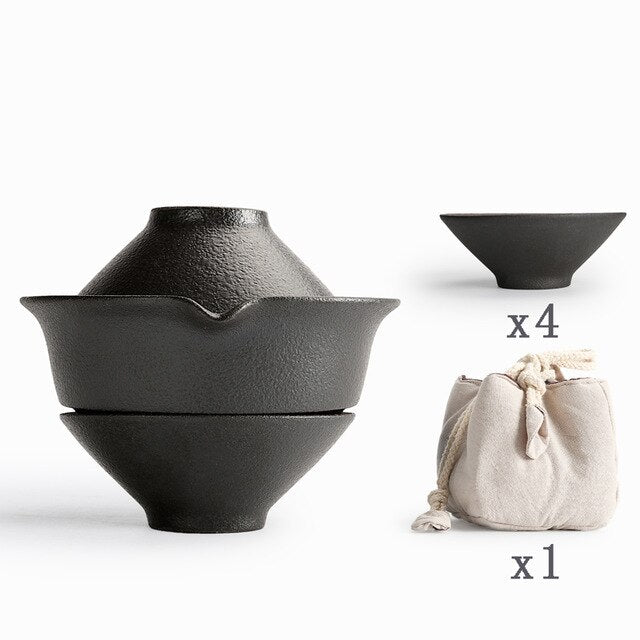 Service à Thé de Voyage Ikari-Jinja (3 couleurs et 4 variantes)