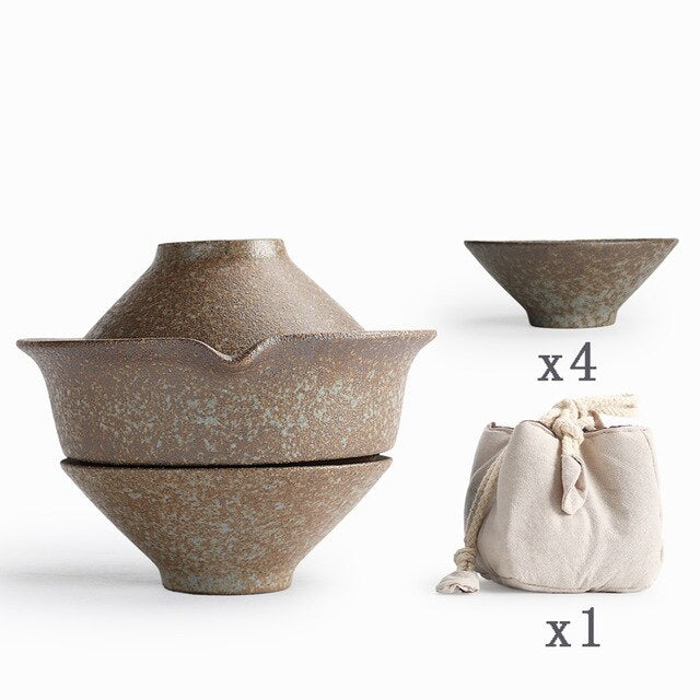 Service à Thé de Voyage Ikari-Jinja (3 couleurs et 4 variantes)