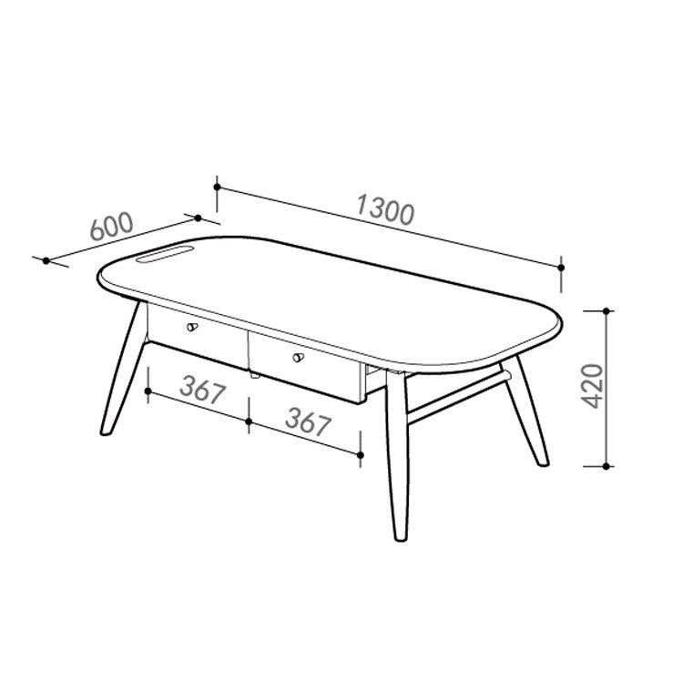 Table Chie (2 couleurs et avec ou sans tiroirs)