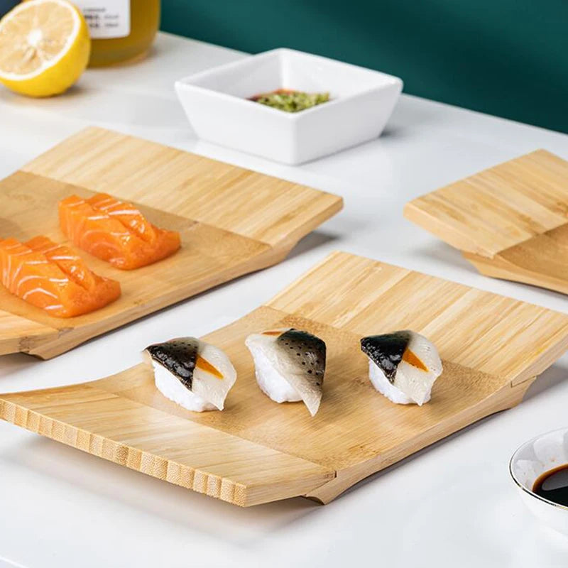 Plateaux à sushi Toyosu incurvés avec nigiris