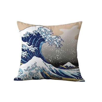 Housse de Coussin Hokusai Ukiyo-e (5 modèles et 8 tailles)