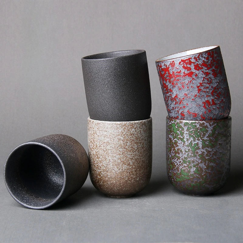 Tasses japonaises Shigaraki en céramique