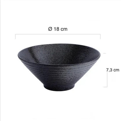 Bol à ramen Hakata II noir perlé