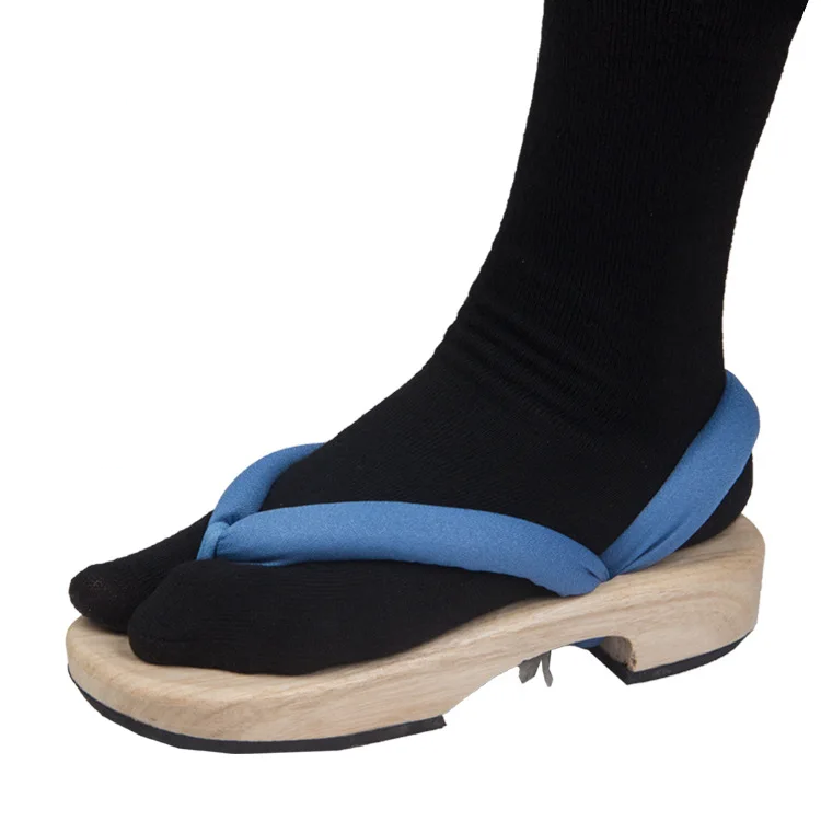 Sandales geta Asakusa bride bleu ciel