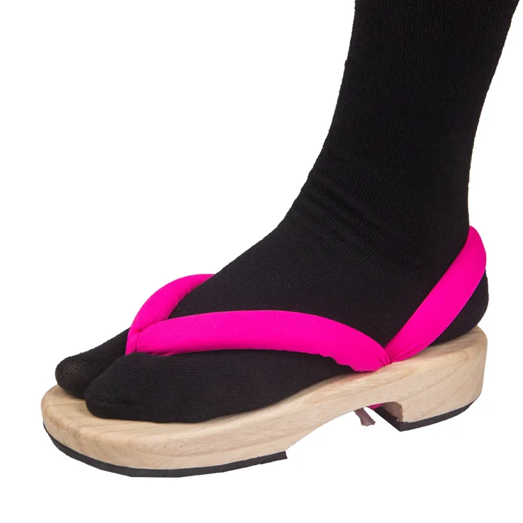 Sandales geta Asakusa bride fuchsia