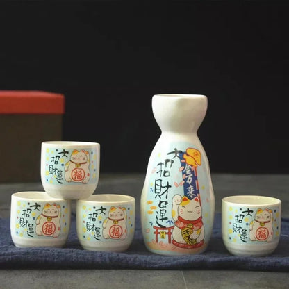 Service à saké Imado aux coupes blanches