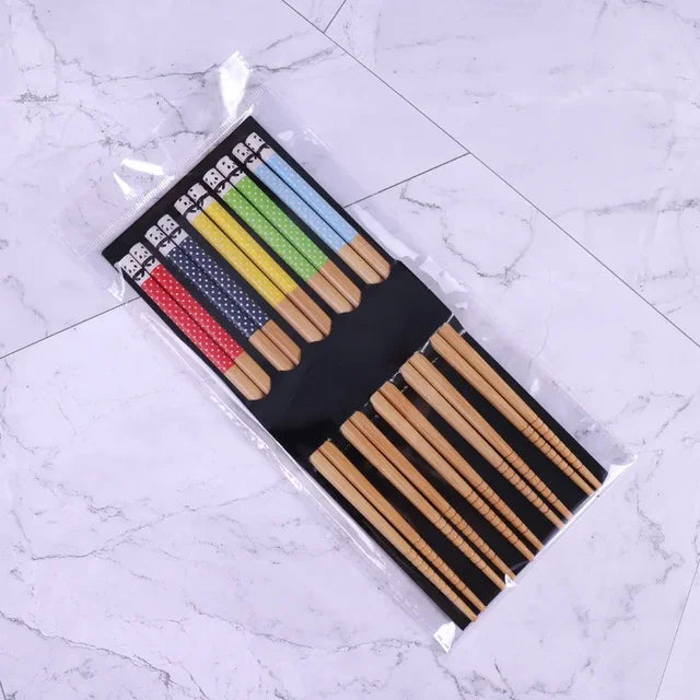 Lot de 5 Paires de Baguettes Alcock (19 couleurs)