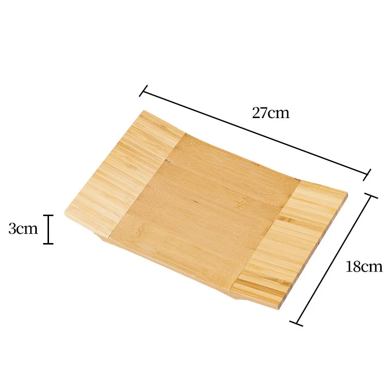 Plateau à sushi Toyosu incurvé 27 x 18 cm, dimensions