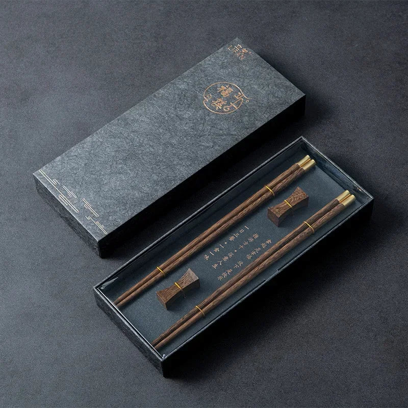 Lot de 2 Paires de Baguettes et 2 Porte Baguettes Jessoensis (5 Couleurs)