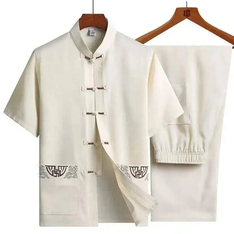 Ensemble Kamakura chemise et pantalon beige