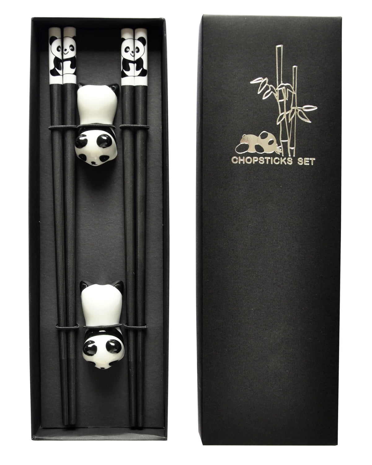 Coffret baguettes Obama panda, coffret noir