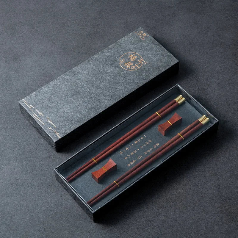 Lot de 2 Paires de Baguettes et 2 Porte Baguettes Jessoensis (5 Couleurs)
