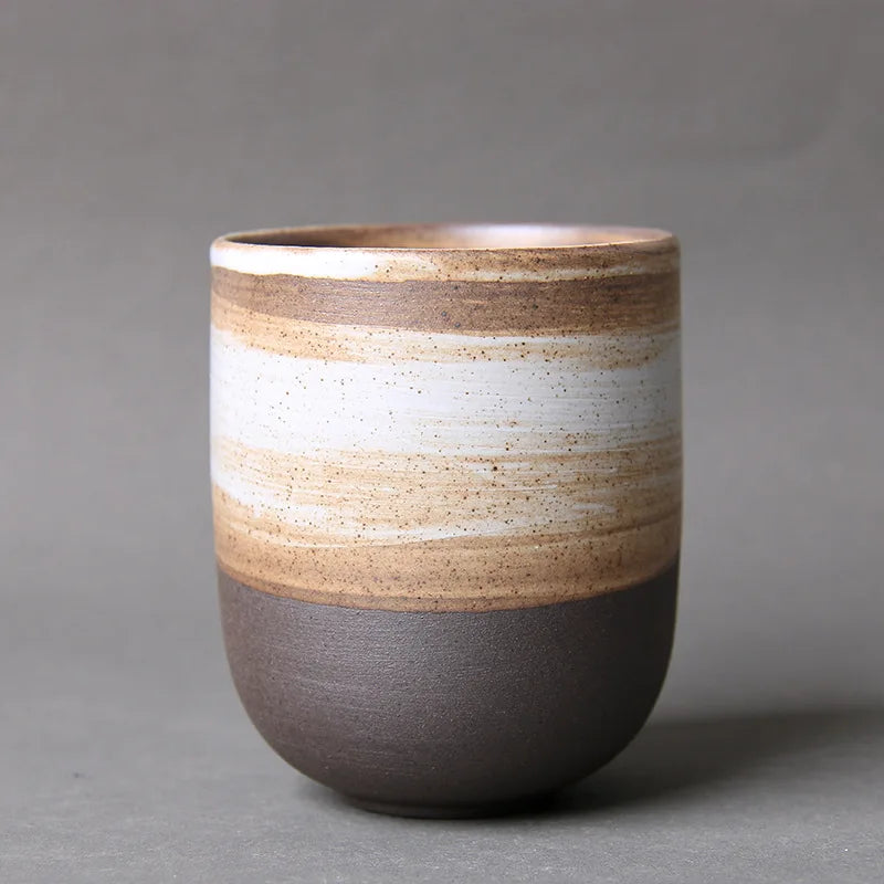 Tasse Shigaraki blanc et beige