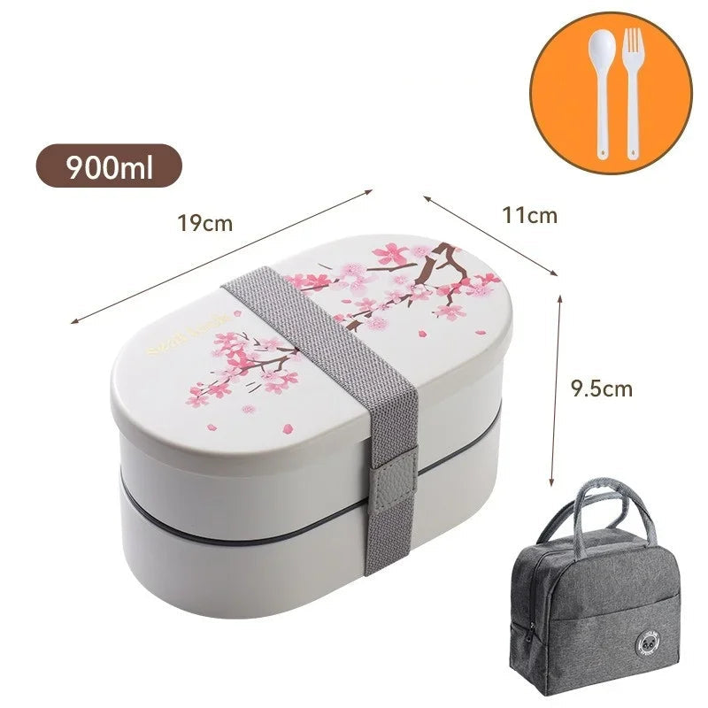 Boîte Bento Hongk avec Couverts, Gourde et Sac (2 tailles)