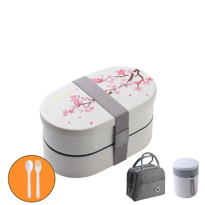 Boîte Bento Hongk avec Couverts, Gourde et Sac (2 tailles)