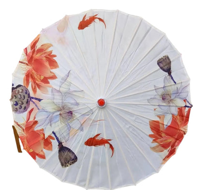Ombrelle japonaise Yoshino carpes et lotus