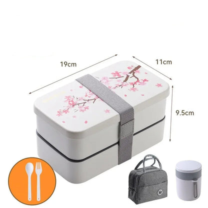 Boîte Bento Hongk avec Couverts, Gourde et Sac (2 tailles)