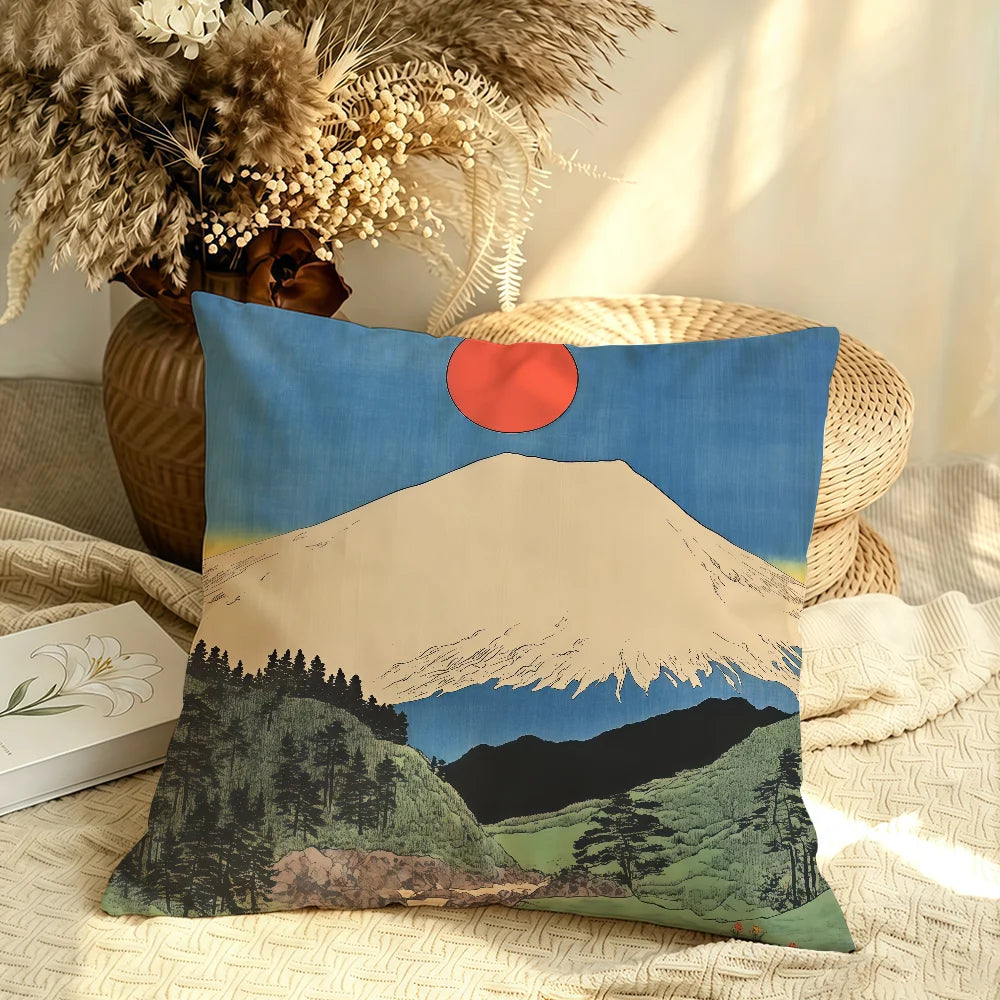 Housse de Coussin Hokusai Ukiyo-e (5 modèles et 8 tailles)