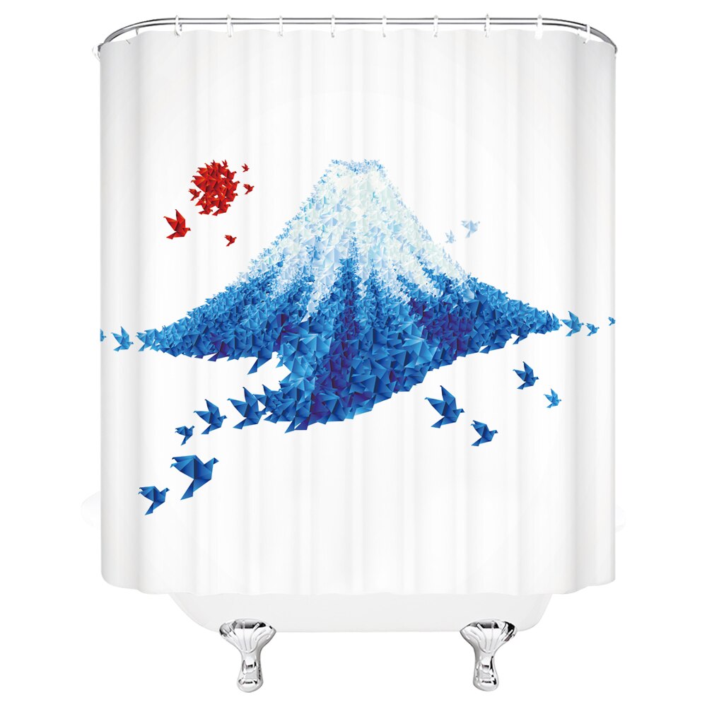 Rideau de Douche Bleu Fuji (4 tailles)