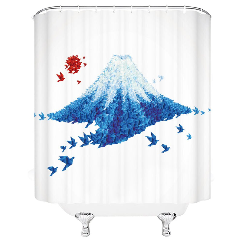 Rideau de Douche Bleu Fuji (4 tailles)