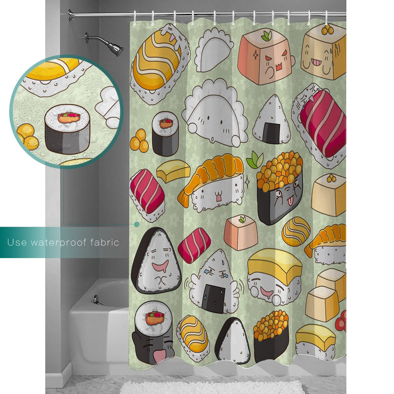 Rideau de Douche Sushi Cartoon (13 tailles)