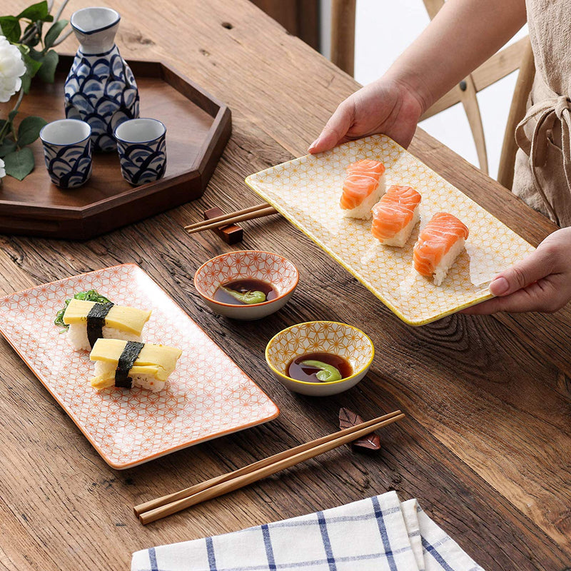 Ensemble D'assiettes à Sushi, Bols à Sauce et Baguettes Marunouchi