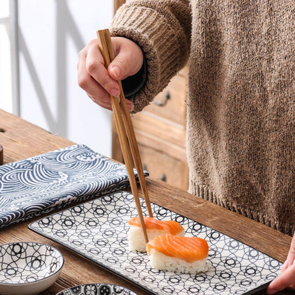 Ensemble D'assiettes à Sushi, Bols à Sauce et Baguettes Wnza