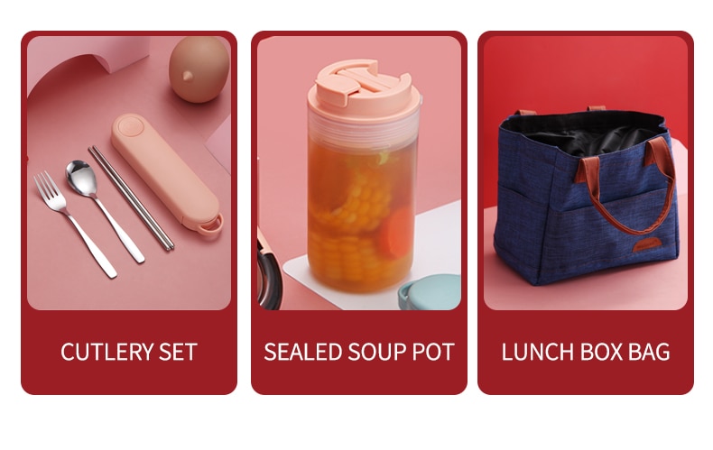Lot de Bento et Couverts Kanwi (2 couleurs)