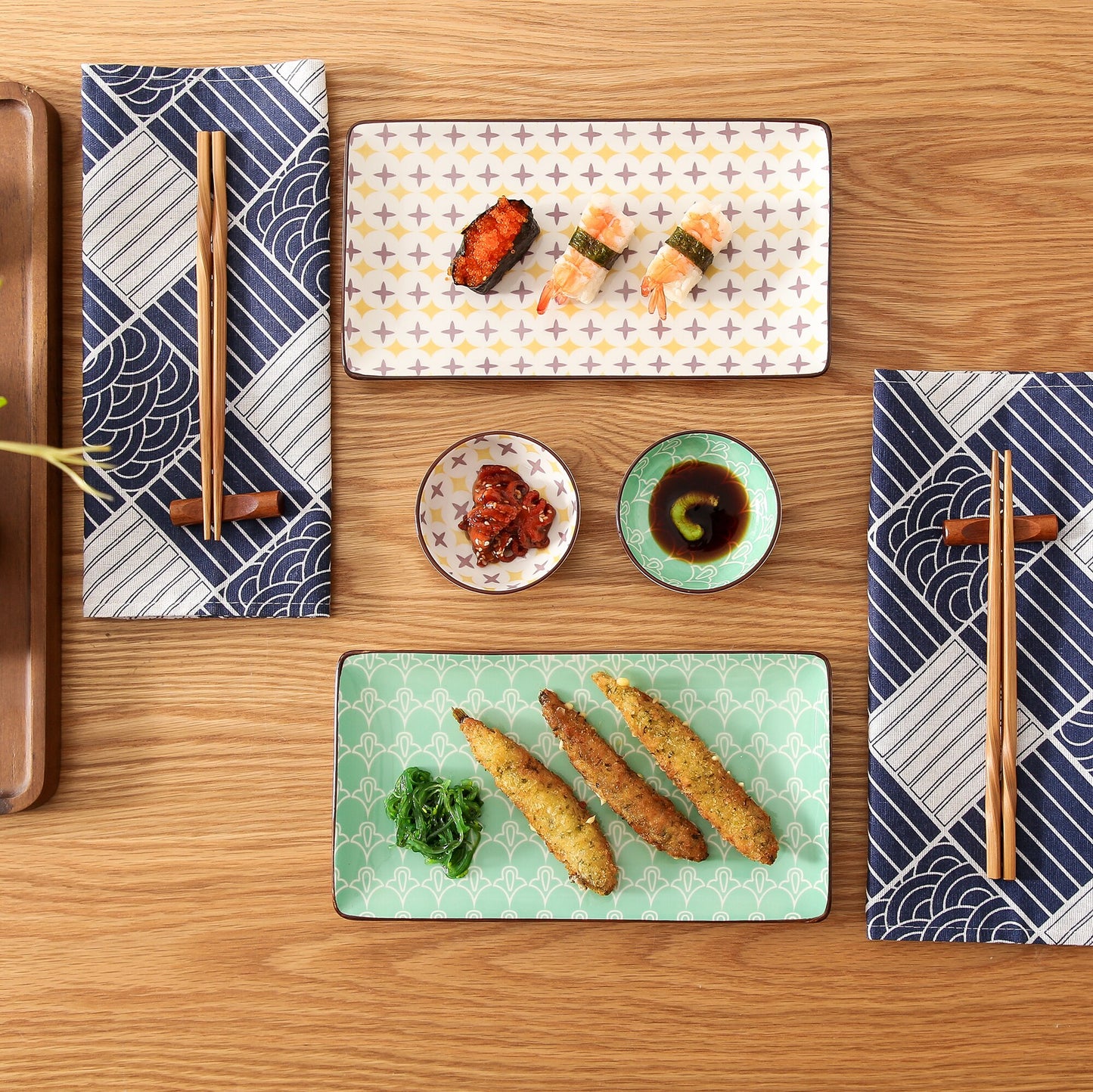 Ensemble D'assiettes à Sushi, Bols à Sauce et Baguettes Tsako