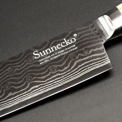 Couteau Santoku Damas Nanae